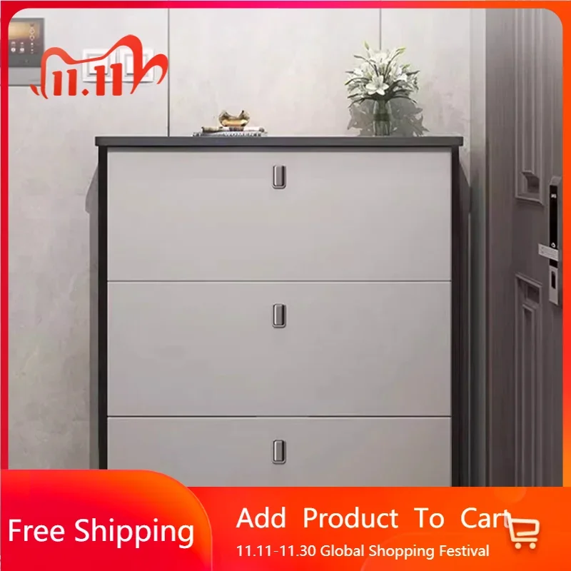 

Italian Simple Shoe Hanger Solid Wood Grey Square Modern Shoe Hanger Living Room Vintage Armoires De Salon Living Room Furniture