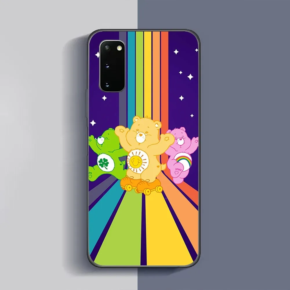 C-Care Bears Phone Case For Samsung Galaxy A52 A12 A51 S21 Edge S22ULTRA S23 S20LITE Plus Ultra Black Cover