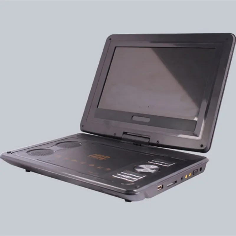 13,8-дюймовый цифровой мультимедийный портативный видеоаппарат EVD/DVD, USB-порты для чтения карт, аналоговый ТВ/игровой поворотный ЖК-экран/270 градусов