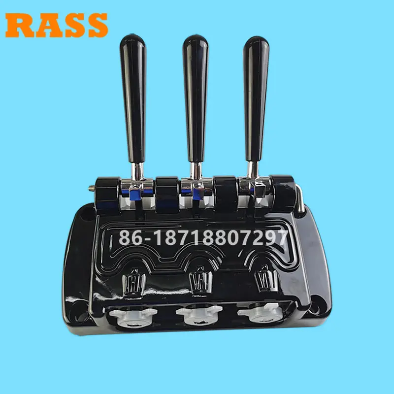 

One Set Valve Block Front Panel Spare Parts Accessories Soft Ice Cream Machines Frozen Yoghurt Makers 3 Handles Fittings