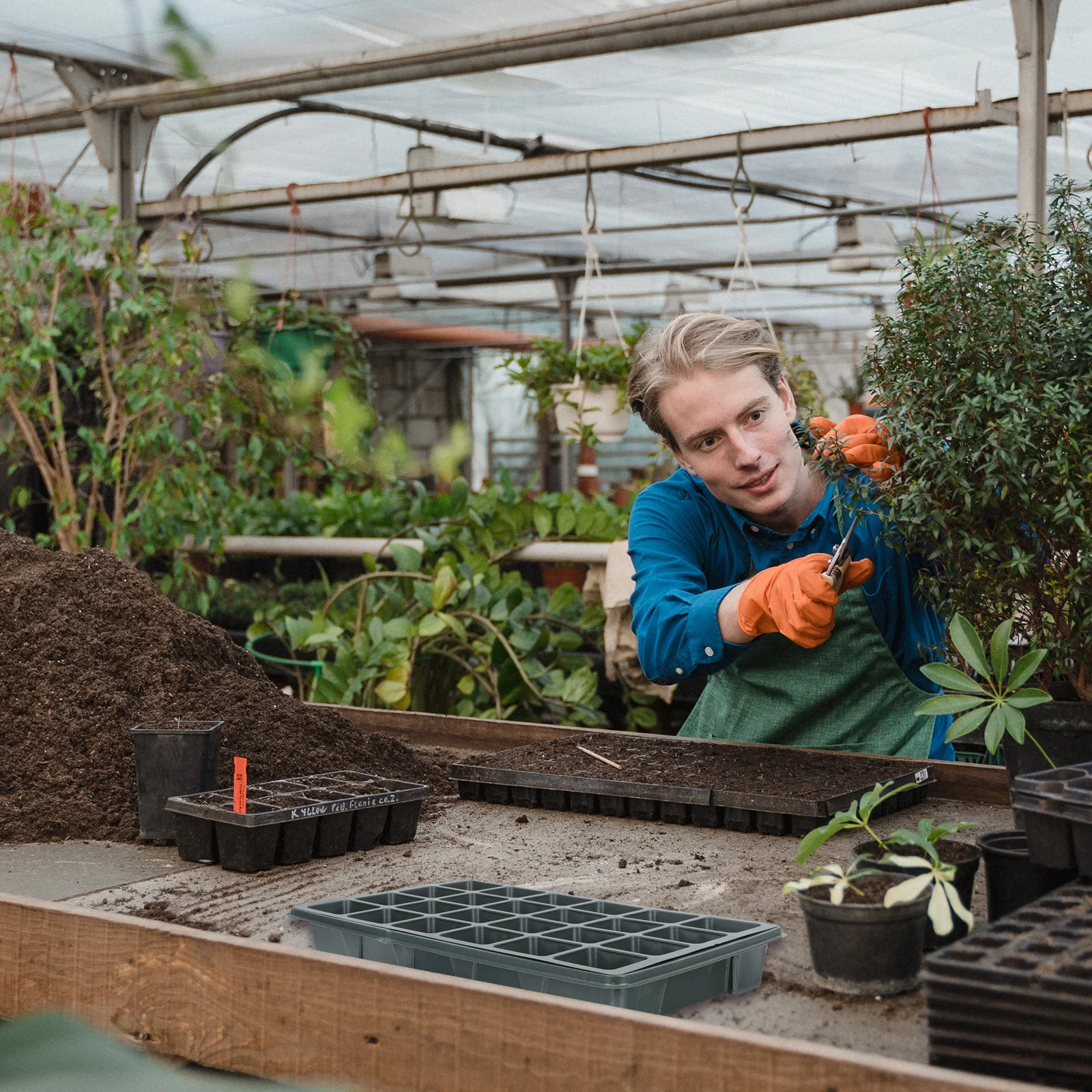 

2 шт. коробка для рассады 24 ячеек детский поднос пластиковые контейнеры для выращивания комнатных садовых растений коробки для роста цветов теплица