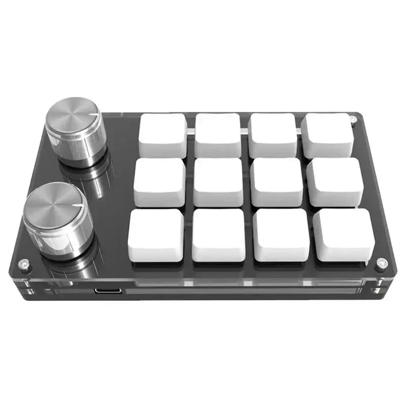 US.EU Bluetooth USB Custom 9 Keys 12 Keys Keyboard Volume Knob Programming Macro Gaming Photoshop Keypad Mechanical Keyboard
