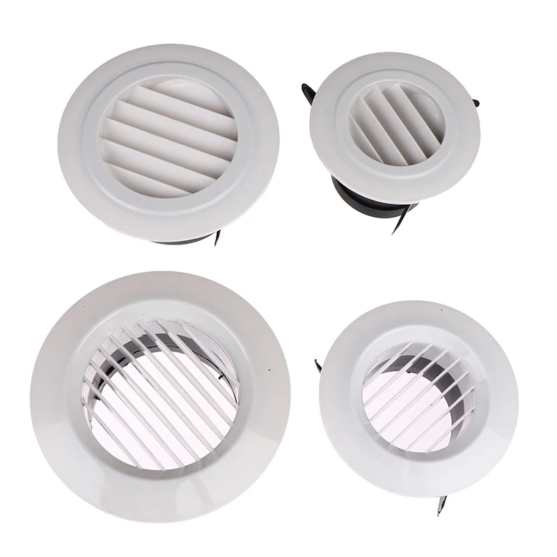 1Pc Verstelbare Ventilatie Cover Ronde Ducting Plafond Muur Gat Air Vent Grille Louvre Keuken Bad Luchtuitlaat Verse systeem