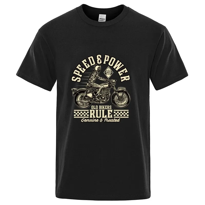 Enfield Cycle Co Ltd-Camiseta clásica de algodón puro para hombre, camisa divertida de manga corta con cuello redondo, para carreras de motoristas,