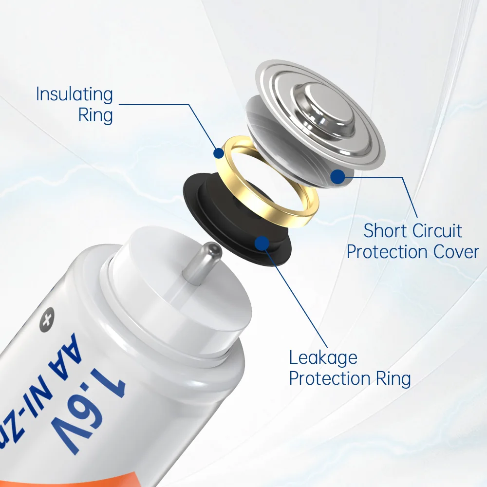 8 قطعة PKCELL 1.6 فولت 2500mWh Ni-Zn AA بطاريات قابلة للشحن بطارية NIZN ألعاب الكاميرا 2A بطاريات AA مع 2 قطعة صندوق حامل البطارية AA