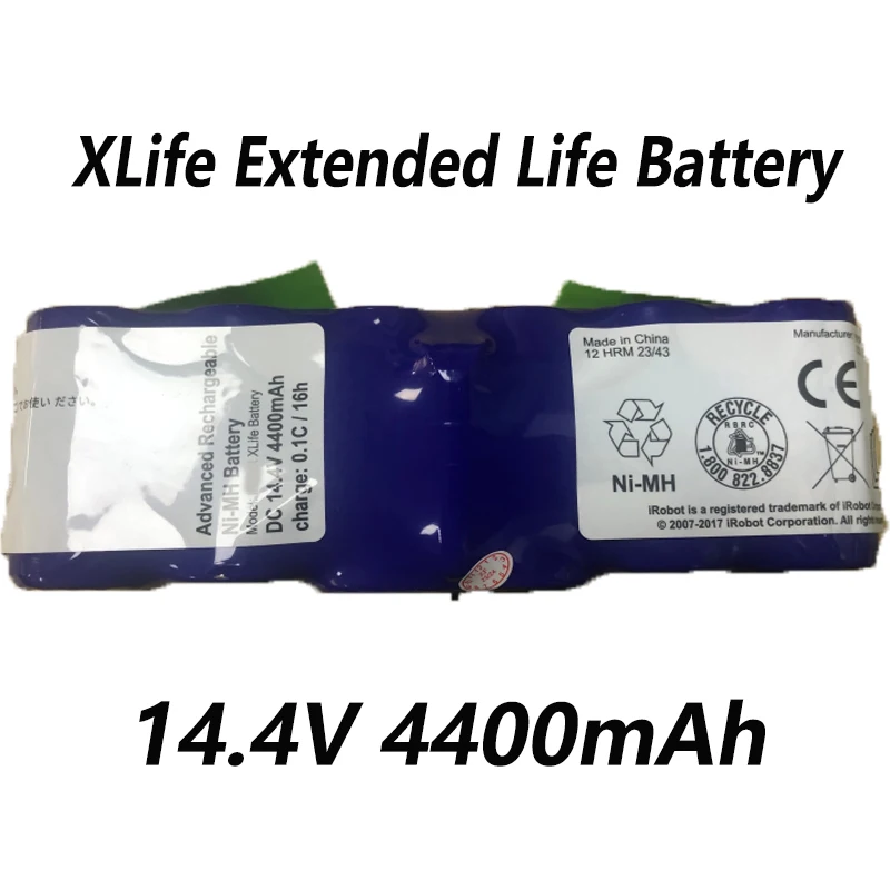 NEW Xlife Extended Life Battery 14.4V 4400mAh for iRobot Roomba 600 700 800 Scooba 400