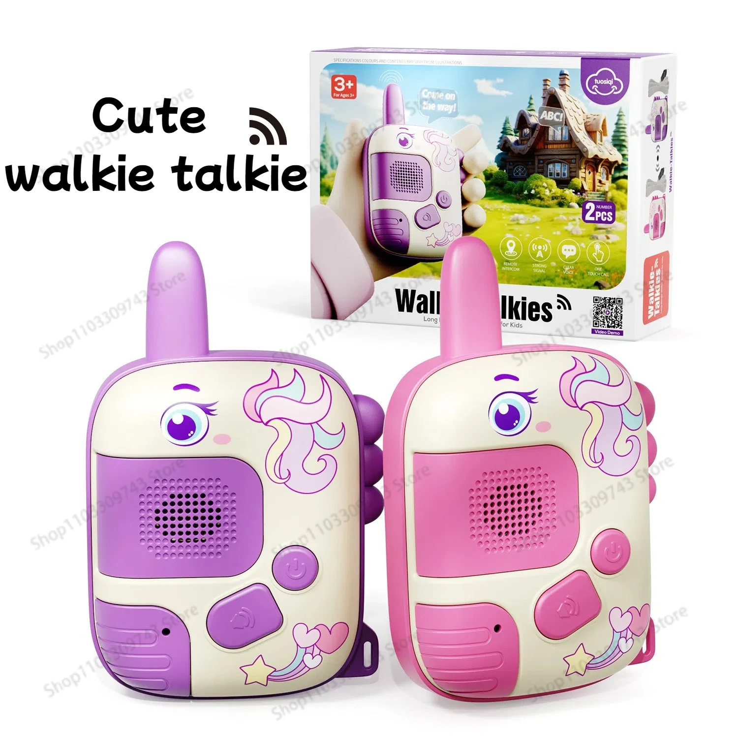 New Children's Walkie Talkie Handheld Small Pager Parent-Child Wireless Outdoor Remote Intelligent Communication Puzzle Toy Gift