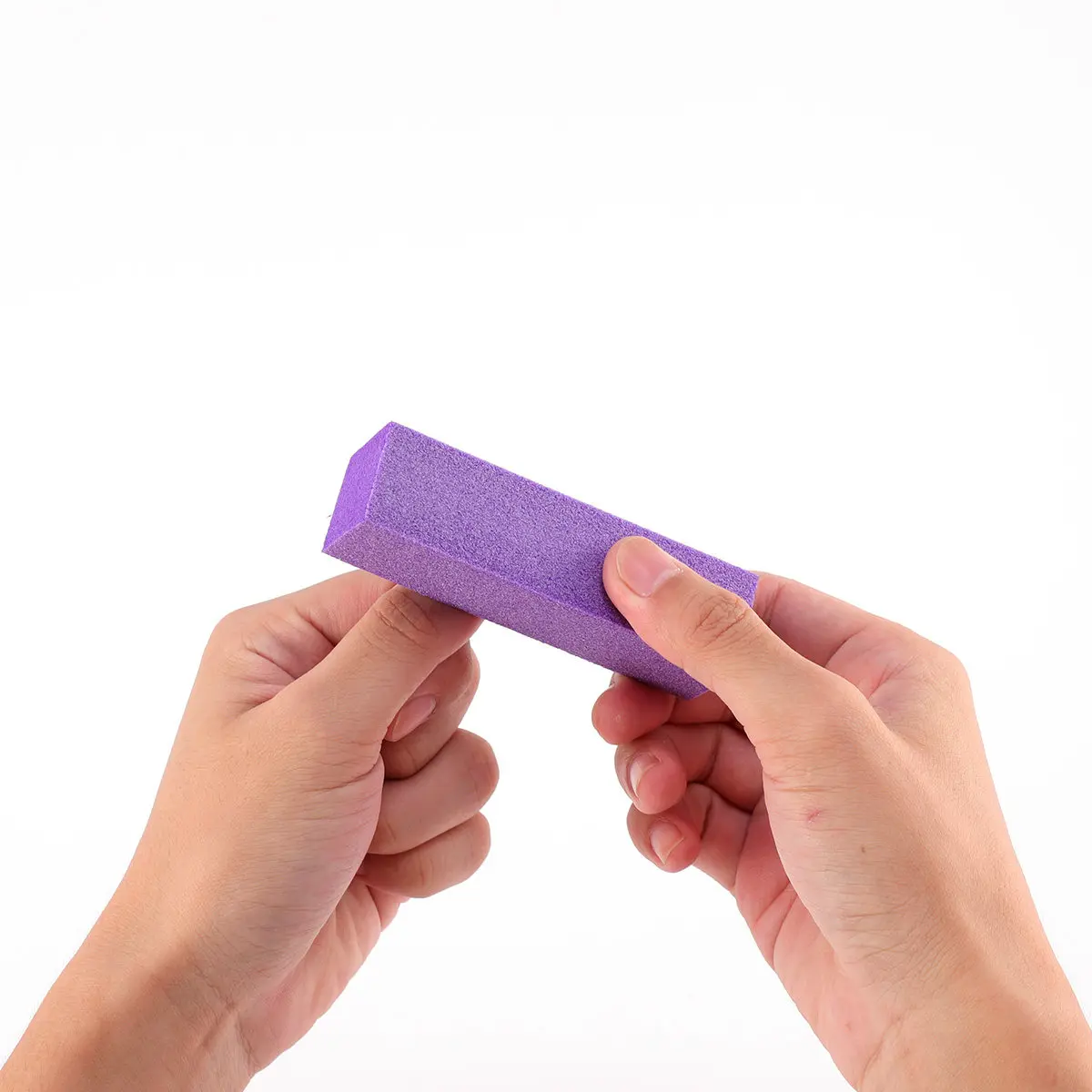 10Pcs Four Sided Nail Buffer File Purple Polishing Block Soft Sponge Manicure Tool for Natural False Nails Salon Home Use Nail