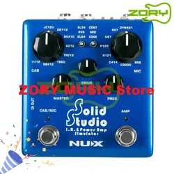 NUX NSS-5 Solid Studio IR & Power Amp Simulator built-in cabinet microphone positions with 3 tubes and power amp controls