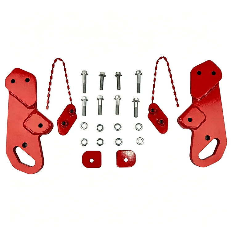 Front Tow Hooks for Toyota Hilux Revo Rocco Heavy-Duty Red Racing Style Tow Hook Off-Road Accessories 2PCS