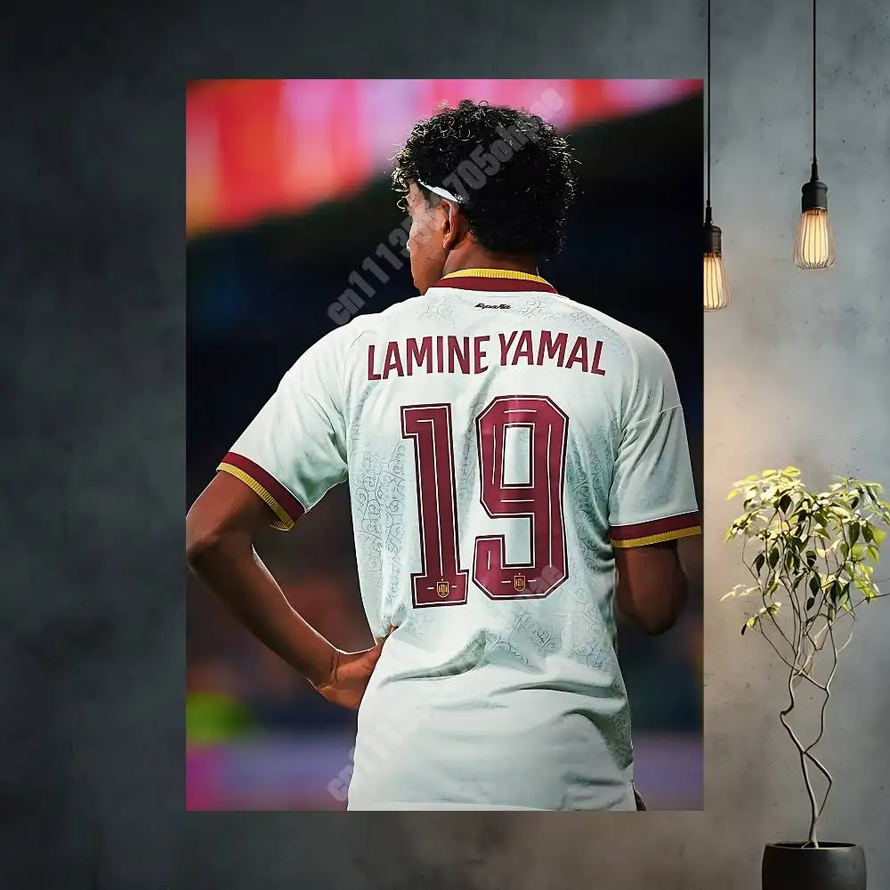 Spain Football L-Lamine 19 Y-Yamal Aesthetic Poster Gallery Prints Home Wall Art HD Vibrant Collection