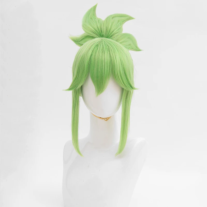 อะนิเมะเกม Genshin Kuki Shinobu วิกผมสังเคราะห์ทนความร้อนผมฮาโลวีนคอสเพลย์อะนิเมะ Crossdressing วิกผม