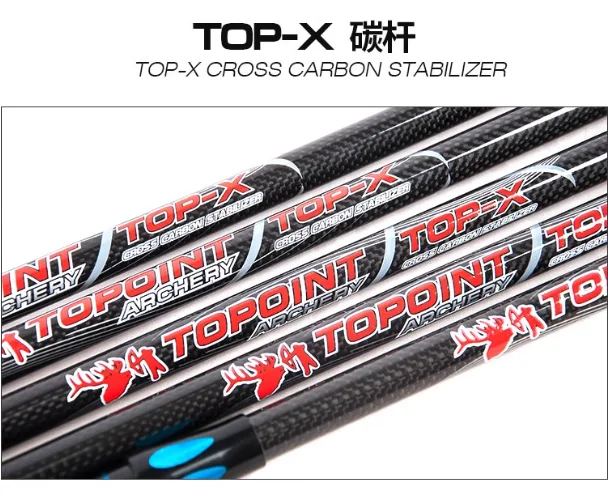 Topoint PR634 Stabilisator Seitenstange 10/12/15 Hauptstange 18/24/27/30/34 Zoll 3K Reine Kohlefaser Bogenschießen Recurvebogen Ausgleichsstange – Detail 8
