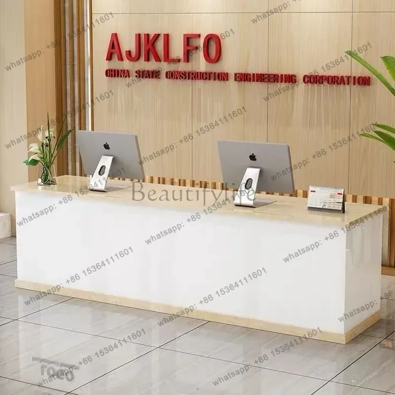 Best Sellers High-end Barber Reception Desks Shop Room Convenience Reception Desks Fruit Beauty Office Furniture Banco Reception