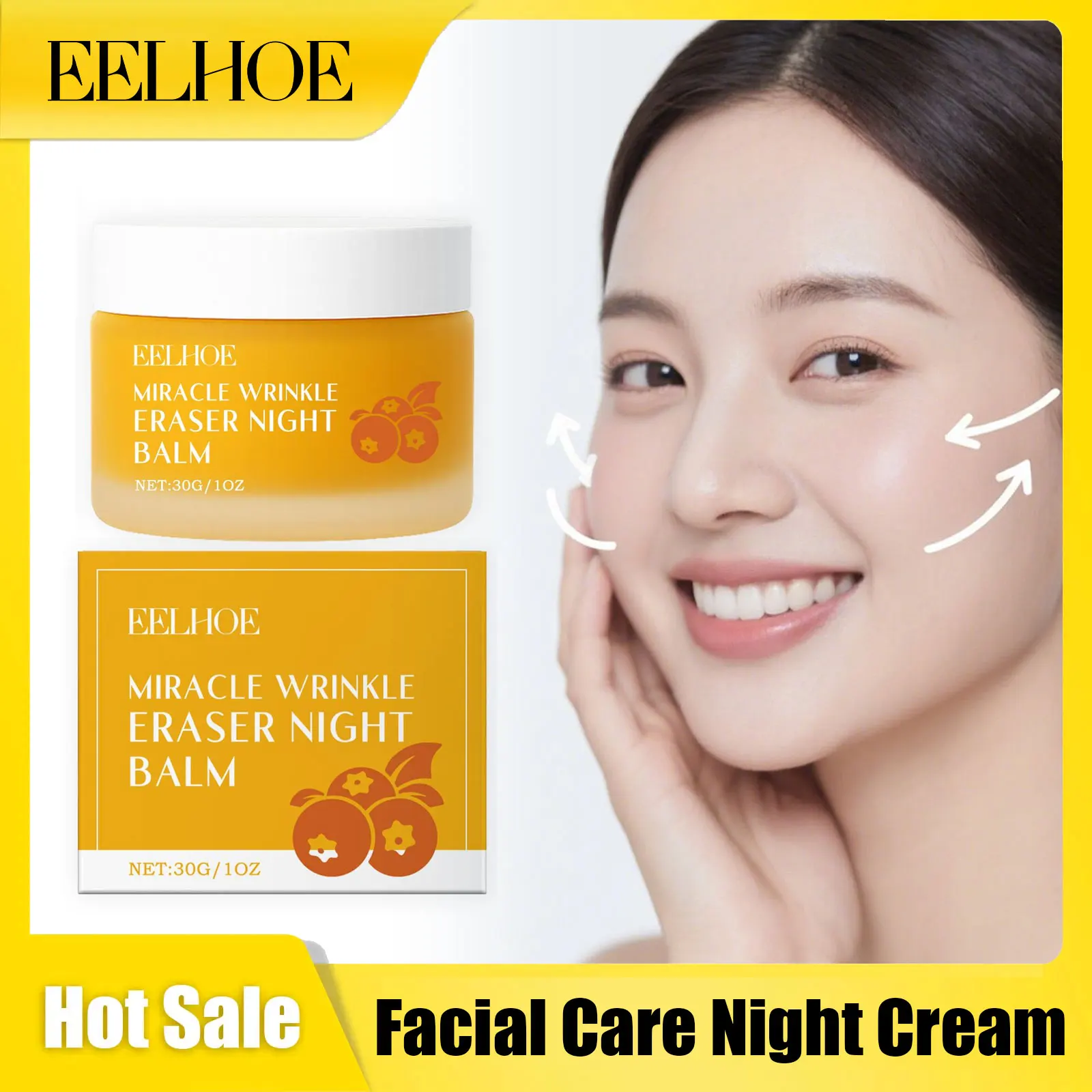 EELHOE العناية بالوجه كريم ليلي شركة الجلد العميق هيدرات تخفيف جفاف إصلاح الضرر النوم الرعاية تقليص المسام كريم تغذي الوجه