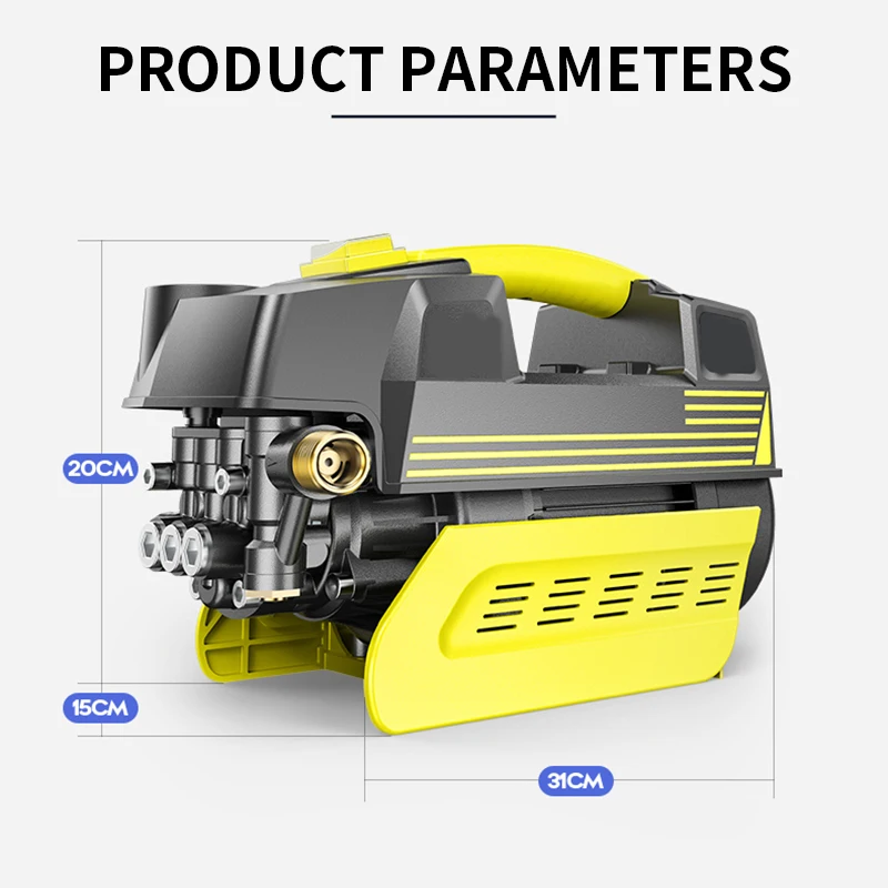 S2-002 High Pressure Car Washing Machine 220V Automatic Portable Water Pump Gun For Household Vehicle Cleaning Tool 1PC