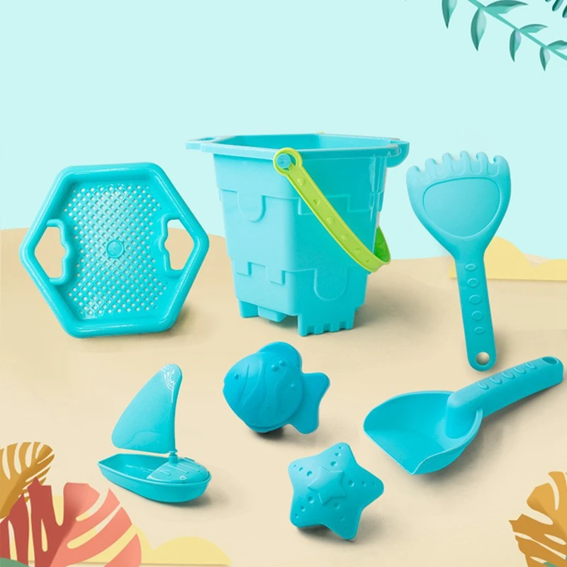 Beach Water Play Toys For Kids Beach Sensory Bucket Toys Castle Mold Sand Plage Play Toys for Baby Parent-Children Interactive