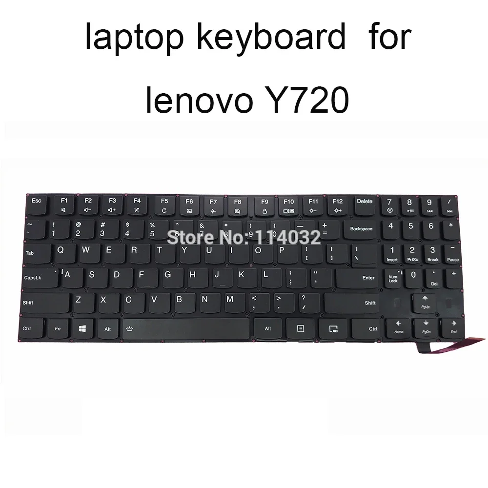 

US Laptop Backlit Keyboard for Lenovo Y720 Y720-15IKB Type 81CQ USA English Keyboards PK1312M6C00 PC5YRGB 9Z.NDKBN.C21