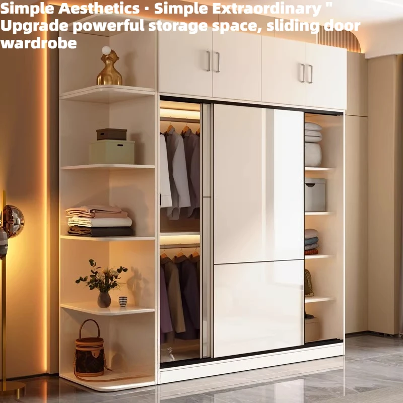 

Органайзер для полок, двойной шкаф для одежды, гардероб с раздвижными дверями, экономия пространства, мебель для гардеробных комнат