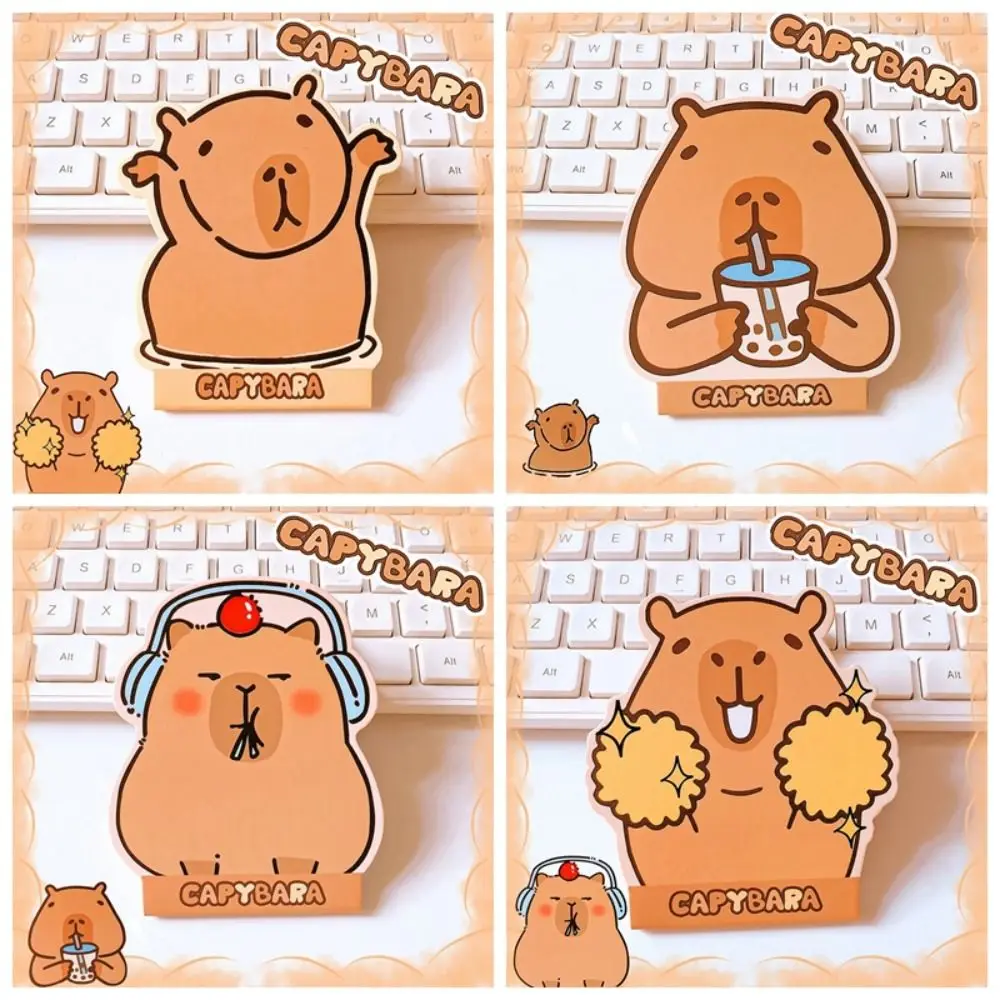 Cuaderno Kawaii Capybara para hacer lista, diario portátil, Mini Bloc de notas pequeño de dibujos animados para estudiantes