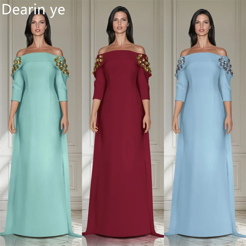 

Customized Evening Gown Saudi Arabia Dearin Strapless Column Floor Length Skirts Bow Bespoke Occasion Dresses Formal Prom Dress