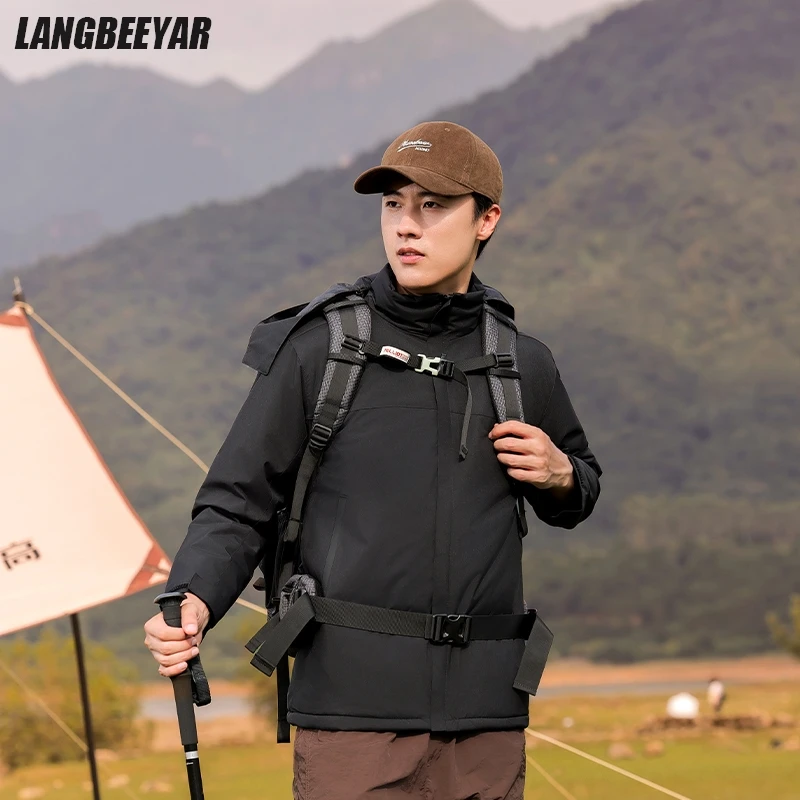 

Premium Three Proof Technology Hooded Men Sports Outdoor Jacket Spring Autumn Windbreaker Casual Windproof Coats Outerwear