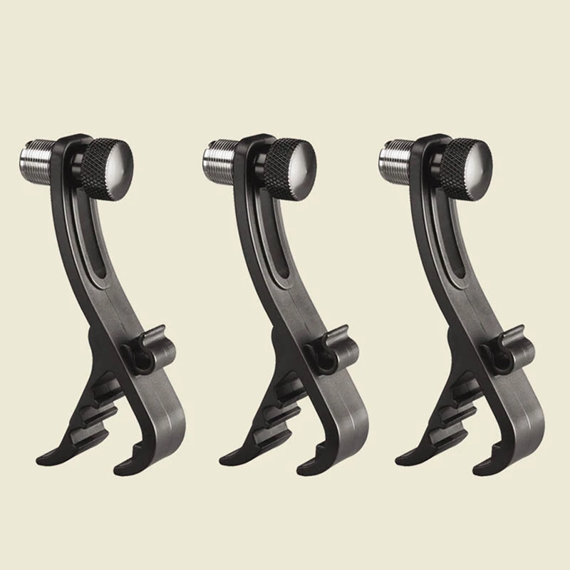 1Pcs Trommel Mikrofon Clips Felge Halterung Schwarz Trommel Mikrofon Stoßfest Clip