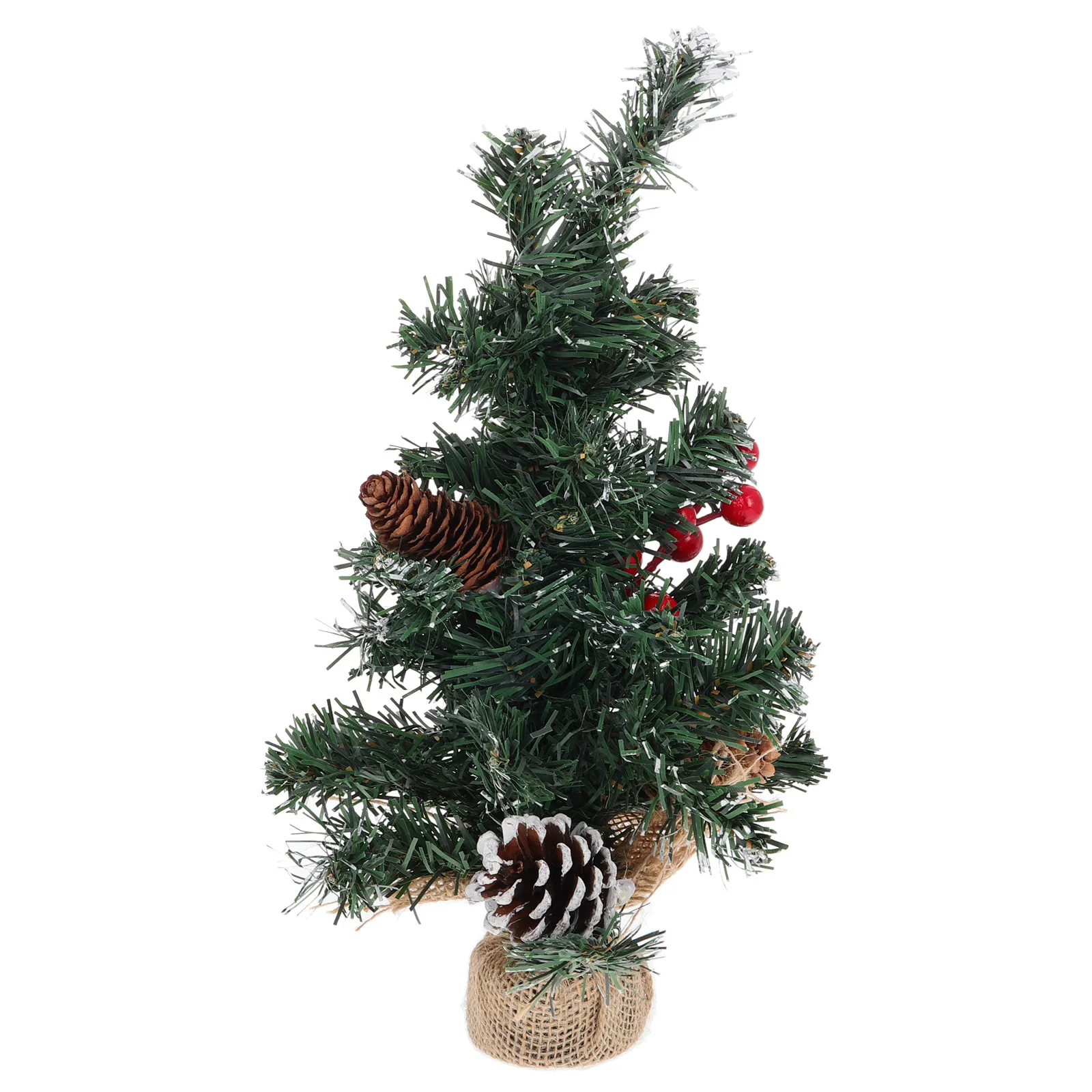 

1pc Mini Christmas Tree Adornment Simulated Desktop Xmas Decor Festive Ornament Home Party Decoration Table Scene Layout Prop