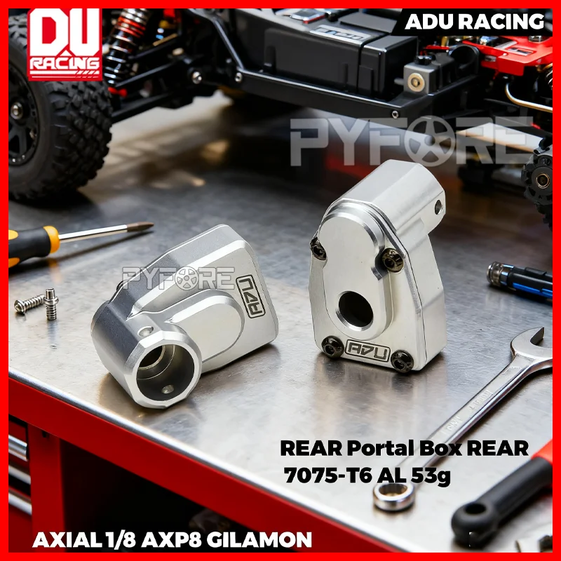 

ADU RACING 7075-T6 AL Portal Box, Rear, AF16P: AXP8 FOR AXIAL 1/8 AXP8 GILAMON 2.2