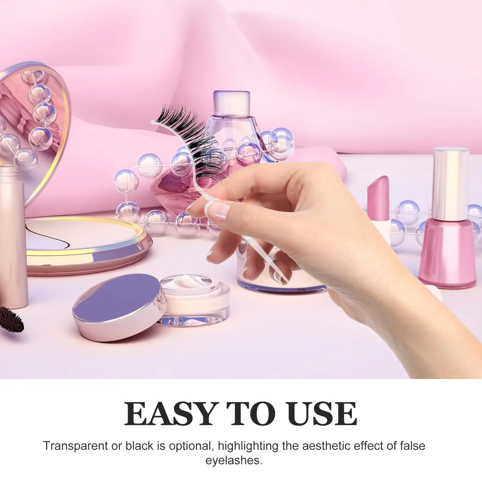 Bâton d'affichage de faux cils, support en Fiber acrylique pour outil d'affichage, support d'affichage de cils transparent et robuste, 10 pièces