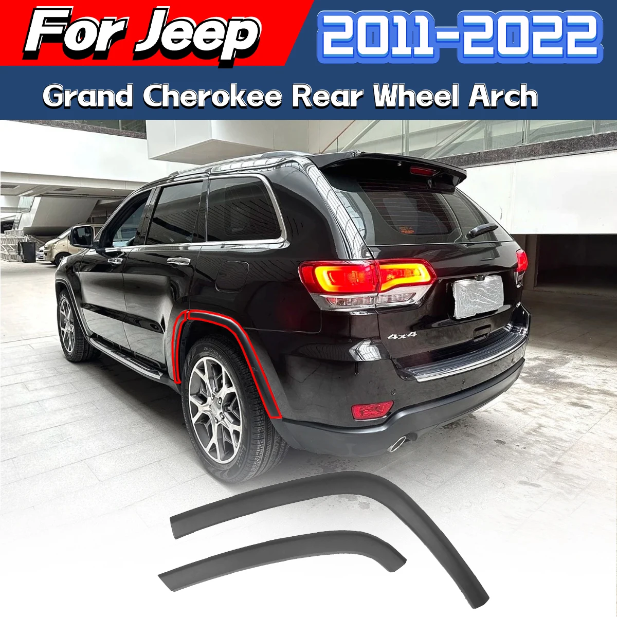 

For Jeep Grand Cherokee 2011 2012 2013 2014 2015 2016 2017 2018 2019 2020 2021 2022 Car Rear Wheel Fender 2PCS Fender Protector