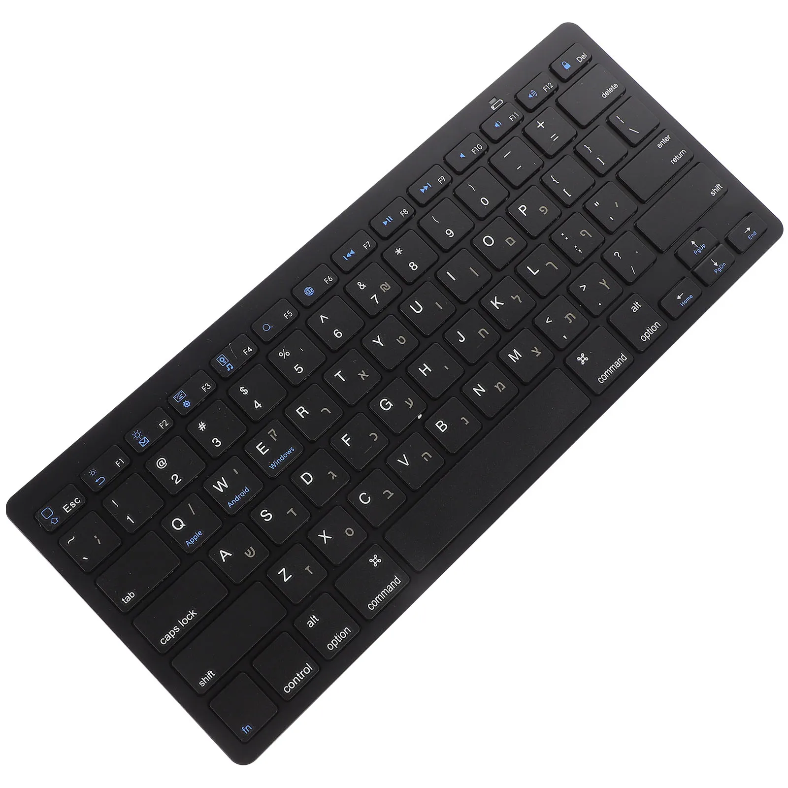 

Compact Silent Keyboard Hebrew Wireless Full Size Keys Portable for Business and Travel Needs Keyboard Wireless