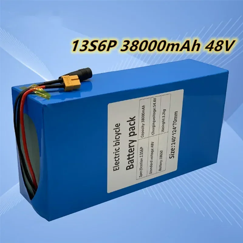 100% New Original 48V 38ah 13s6p Lithium Battery Pack 48v 38000mAh 2000W Citycoco Motorized Scooter  Batteries Built in 50A BMS