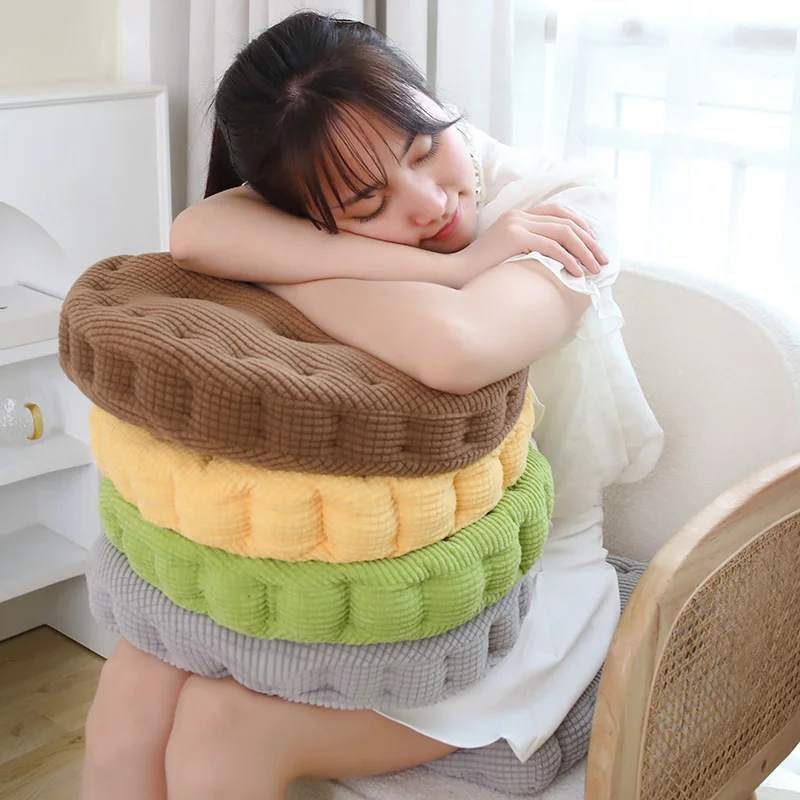 Simulation Biscuit Plush Cushion Real Life Stuffed Food Cookie Snacks Plushies Throw Pillow Cute Soft Kids Toys for Home Decor