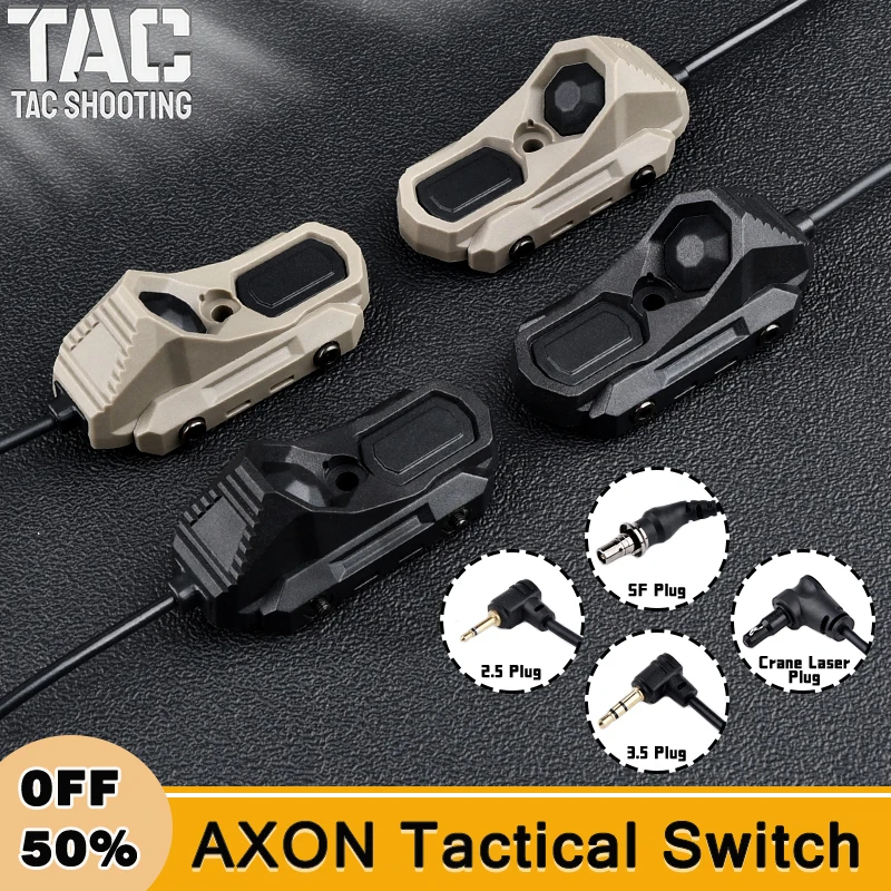 

WADSN Tactical AXON Dual Function Pressure Remote Switch M600 M300 Series Scout Flashlight For 20mm M-LOK KEYMOD Picatinny Rail