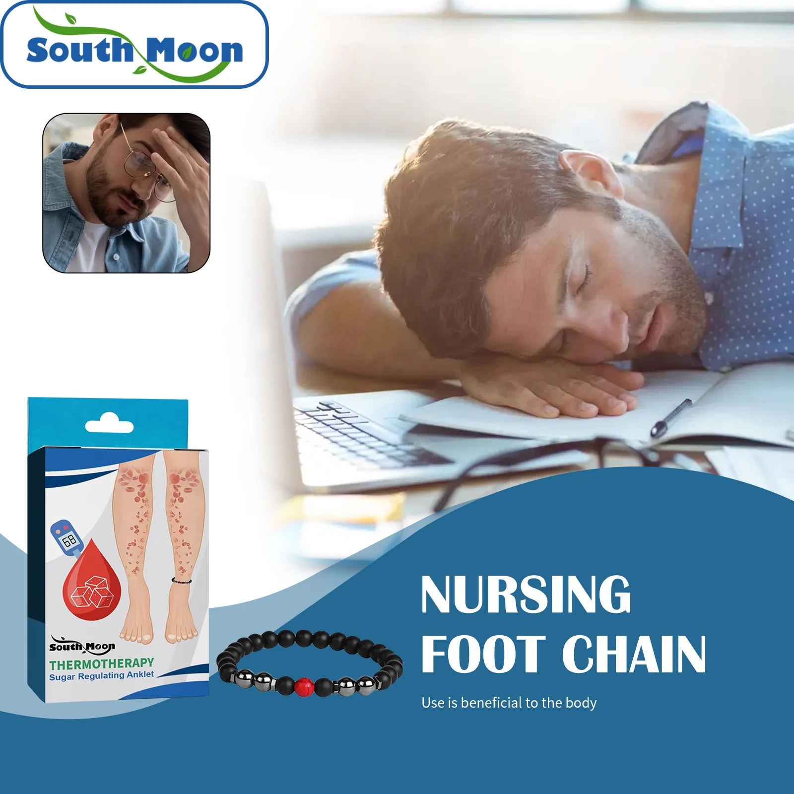 

Blood Sugar Magnetic Therapy Anklets Lower Blood Glucose Anti Hypertension Diabetes Boosts Blood Circulation Sugar Control Care