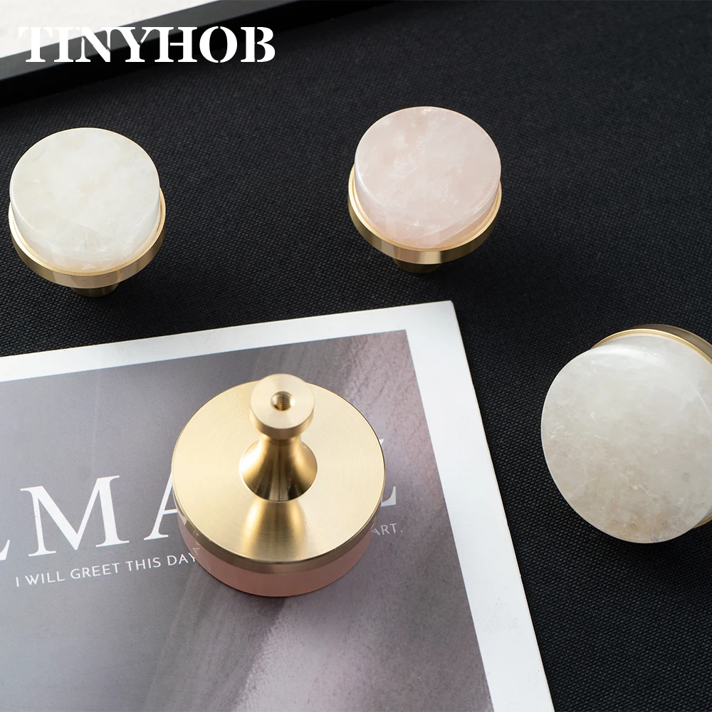 Tinyhob Pink Crystal Knobs For Cabinet Kitchen Wine Cooler/ Kitchen Cabinet Knobs Wardrobe Hardware Drop Shipping Available