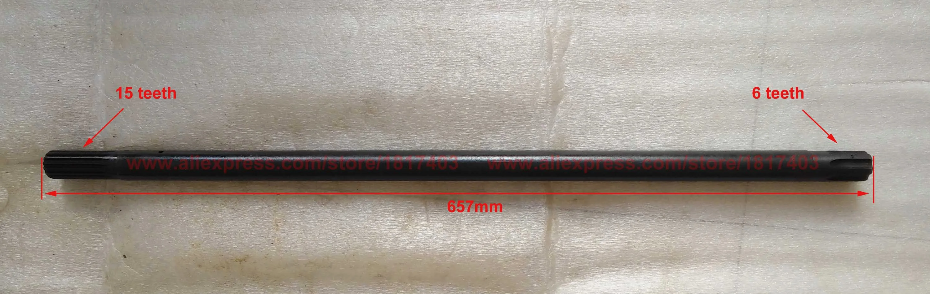 JINMA 254.42.101 Shaft ( Length: 657mm ), JINMA / JM 24HP - 28HP 4WD Tractor Parts, 244, 244E, 254, 284