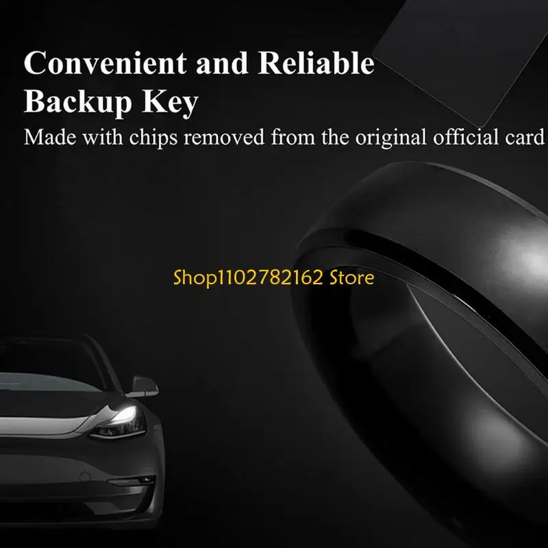 

547B High-Quality Zirconia SmartNFC Finger Ring Card Replacement Accessories Compatible for Car 3/Y Waterproof Stylish