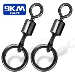 Anillo giratorio de pesca de carpa, accesorio de pesca de carpa, 9KM, 30 ~ 60 piezas, cambio rápido, color negro mate