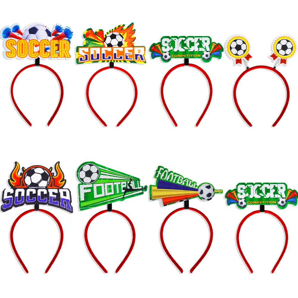 5pc Soccer Cheerleading Supplies Game Cheer Up Headwear Football Fans Supplies Hairband European Cup Team Sports Cheering Props