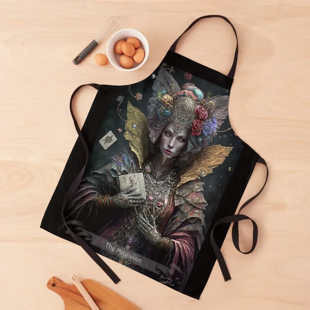 

The Magician tarot card - gothic priestess, major arcana Apron Chef Uniform Women Children'S Kitchens Accessories Apron