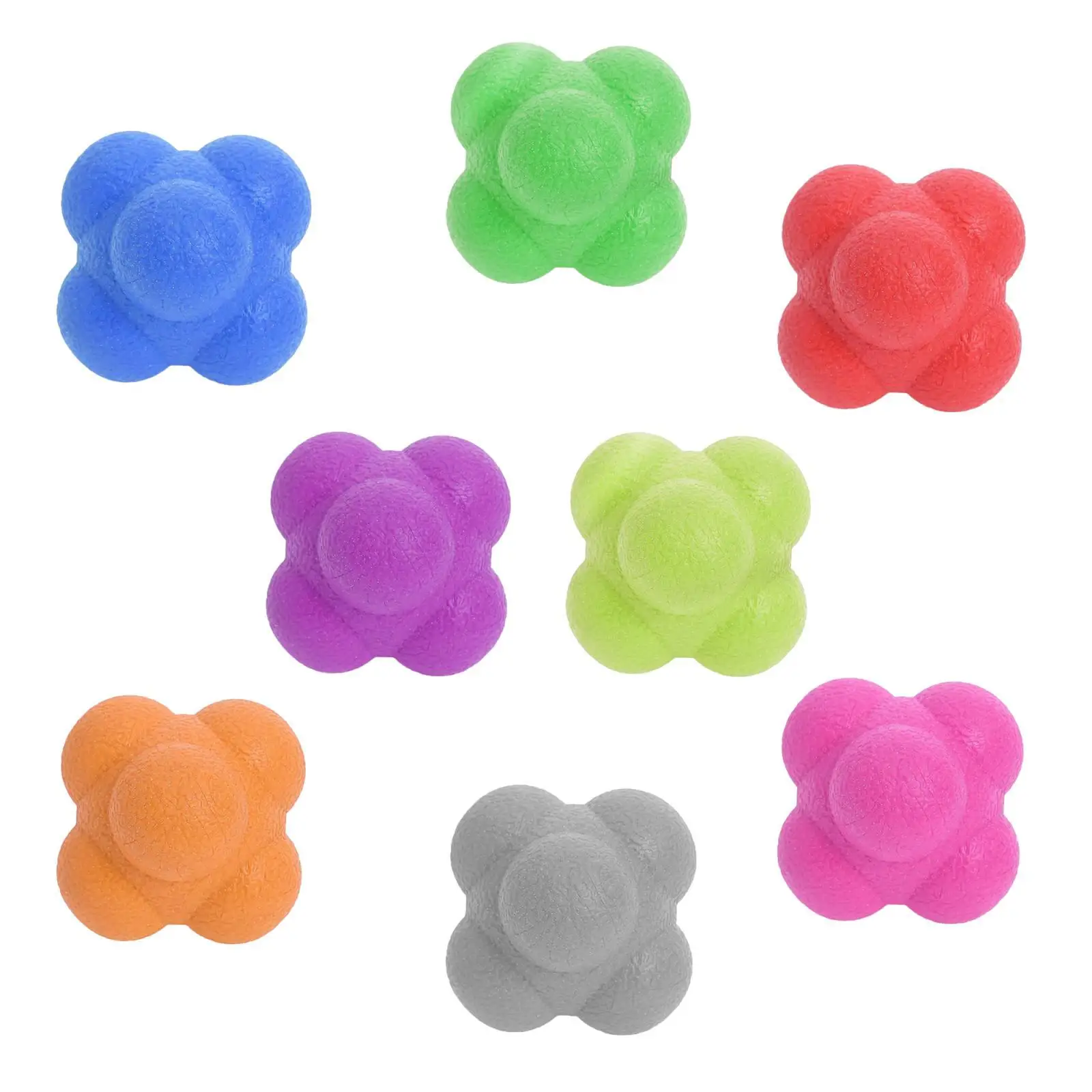 Six Sided Bounce Reaction Ball Speed Agility Training Equipment for Baseball Football and Physical Therapy
