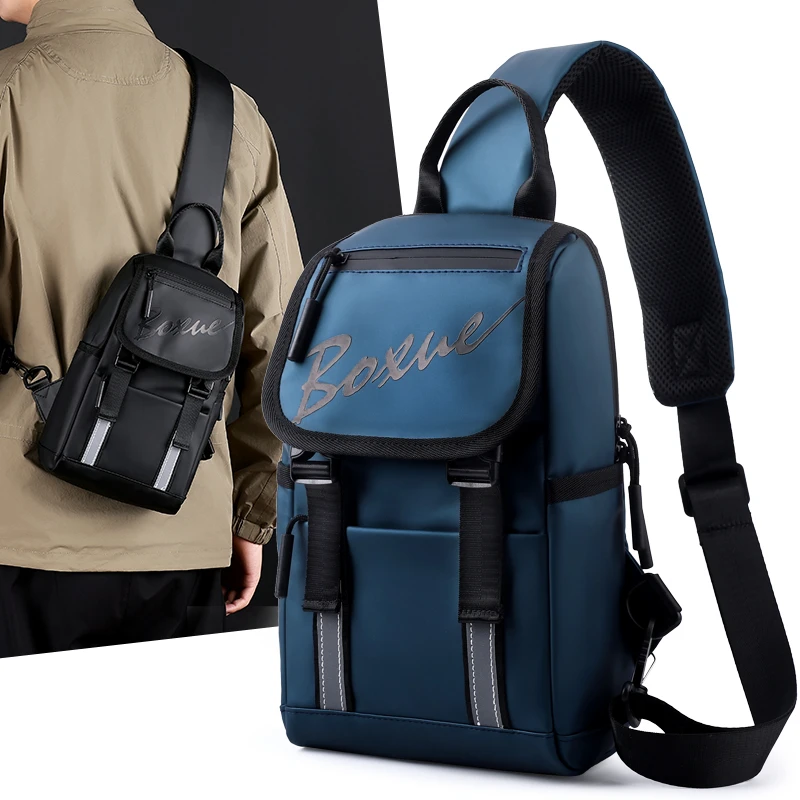 

Многоцелевая мужская сумка через плечо, мужская сумка высокого качества с зарядкой, модная мужская сумка-мессенджер, дорожная нагрудная сумка