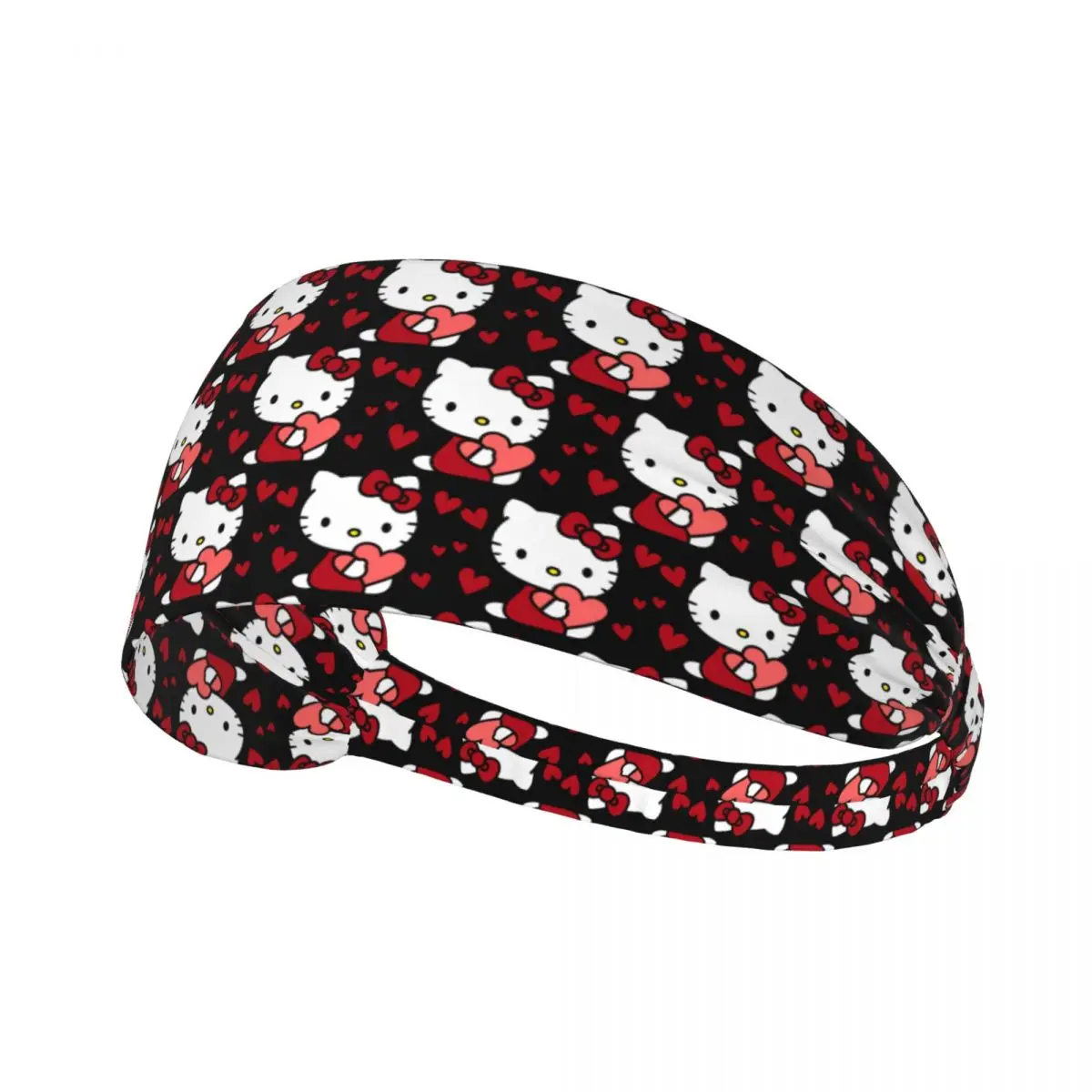 Diadema deportiva personalizada Hello Kitty Sanrio para correr, banda elástica antideslizante que absorbe la humedad, banda para el sudor para hombres y mujeres