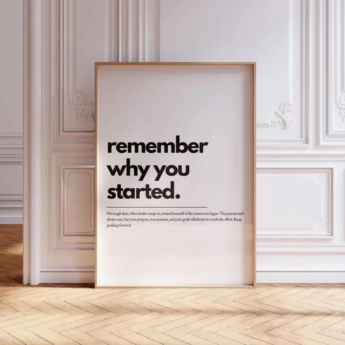 Modern Remember Why You Started Motivational Quote Wall Art Print Canvas Painting Poster Picture For Living Room Home Decor