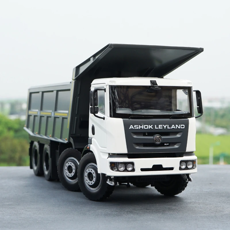 1/24 India Ashok Leyland Captain dump truck Diecast metal vehicle toy Alloy car model adult gift souvenir present display show