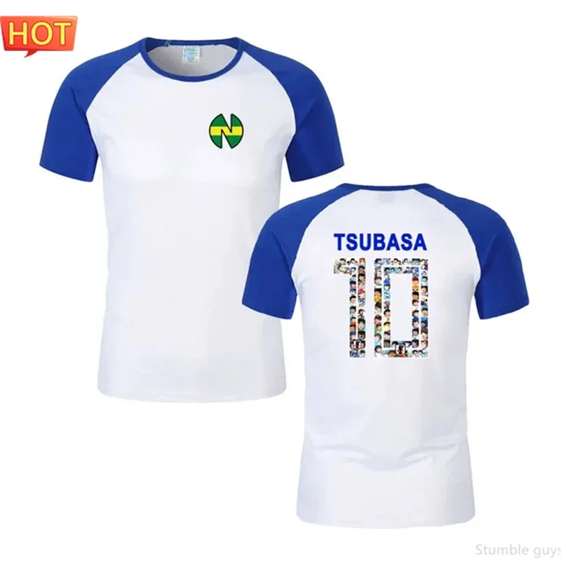 Anime Captain Tsubasa Nankatsu Fußballtrikot Herren Kleidung Jungen T-Shirt Cosplay Fan Version Casual Tee
