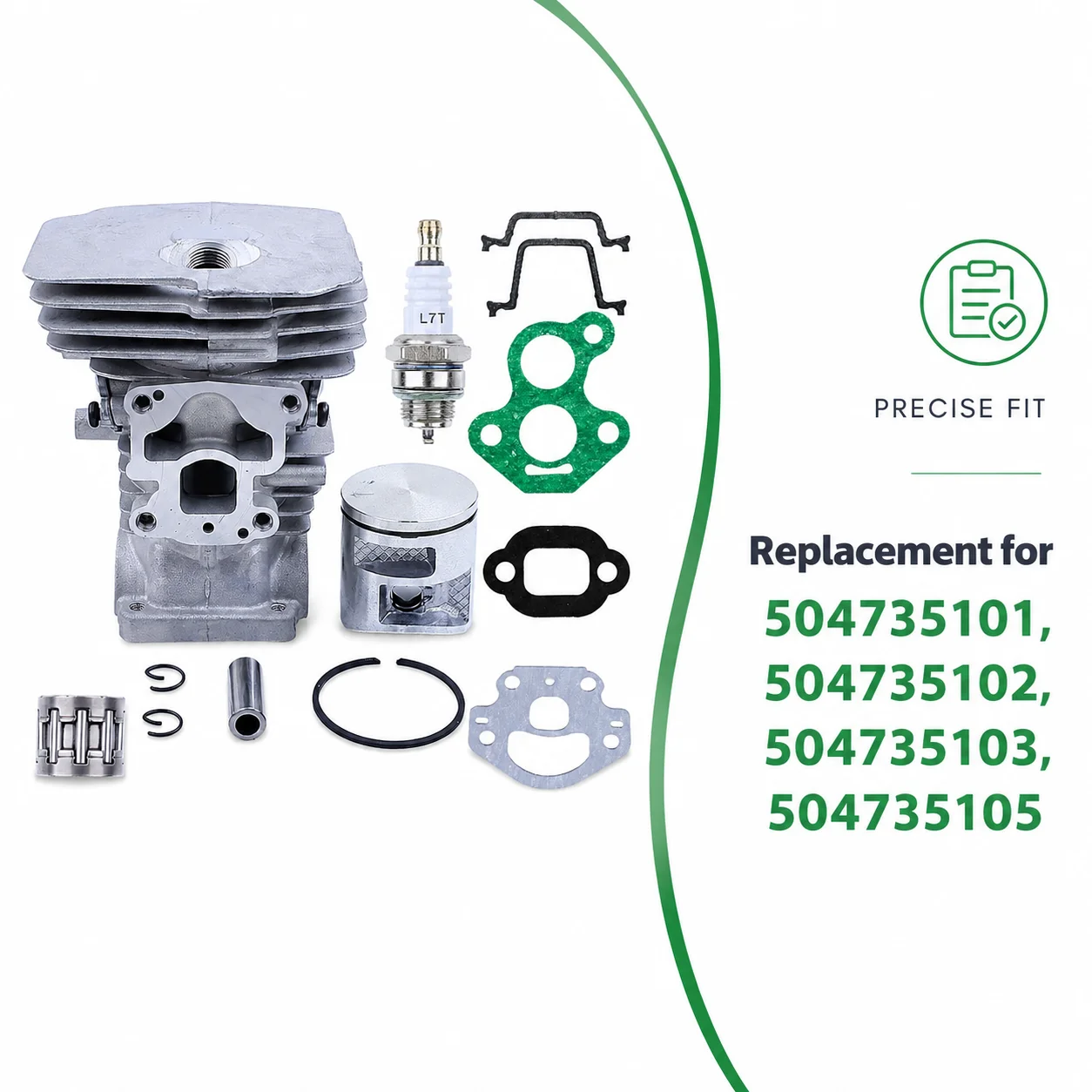 41mm Cylinder Piston Kit with Spark Plug For Jonsered CS2240 McCulloch CS450 Craftsman 358381800 Redmax GZ381 Replaces 504735102