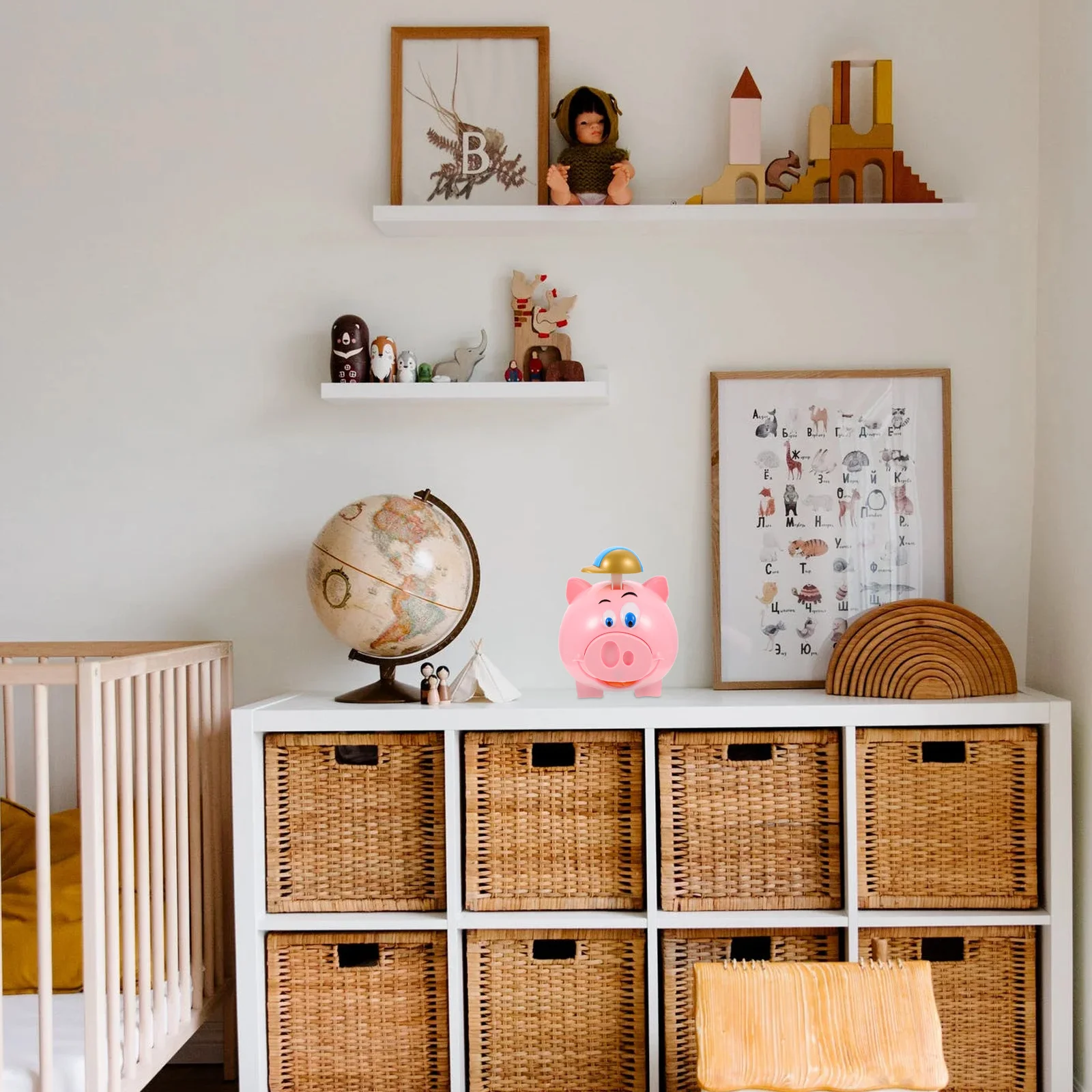 Maceta de ahorro de cerdo de dibujos animados creativa, juego divertido, banco de dinero, contenedor de dinero con forma de cerdo encantador, tarro de ahorro interactivo para cumpleaños de niños